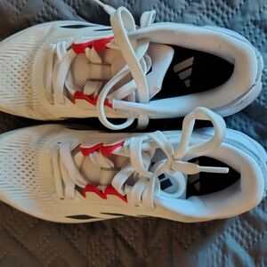 Men's adidas White and Red Athletic Shoes